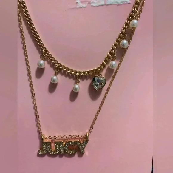 NEW JUICY COUTURE  DOUBLE CHAIN NECKLACE - Picture 3 of 4